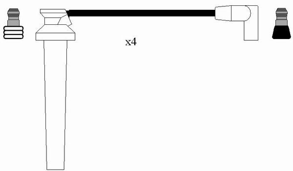 2476 NGK Kit cavi accensione 