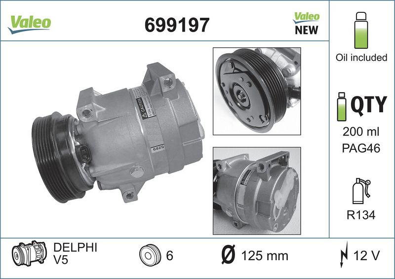 699197 VALEO Compressore, climatizzatore 
