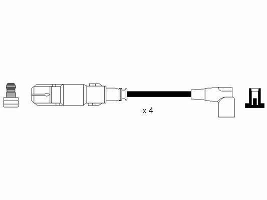 7303 NGK Kit cavi accensione 