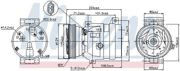 89121 NISSENS Compressore, climatizzatore 