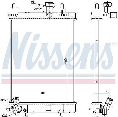 617554 NISSENS Radiatore, Raffreddamento motore 