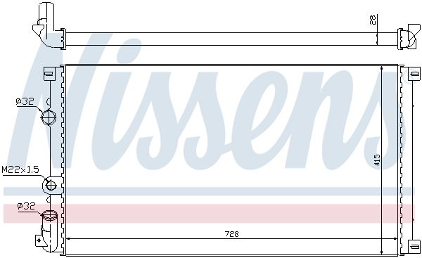 63812A NISSENS Radiatore, Raffreddamento motore 