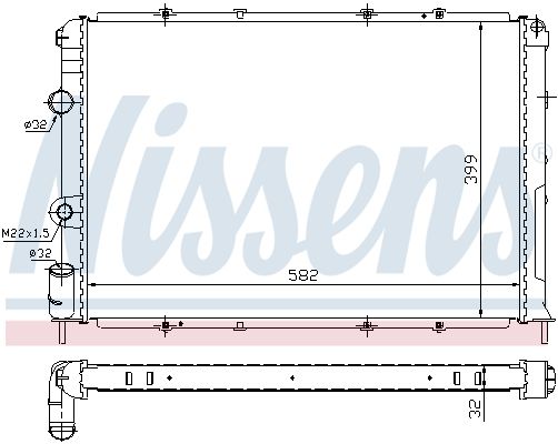 63938A NISSENS Radiatore, Raffreddamento motore 