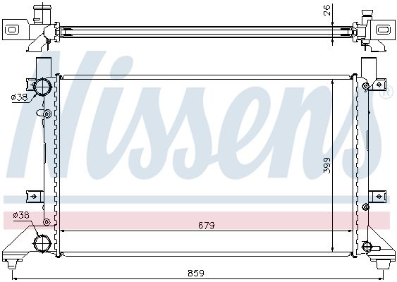 65231A NISSENS Radiatore, Raffreddamento motore 