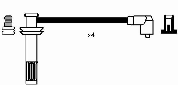 0663 NGK Kit cavi accensione 