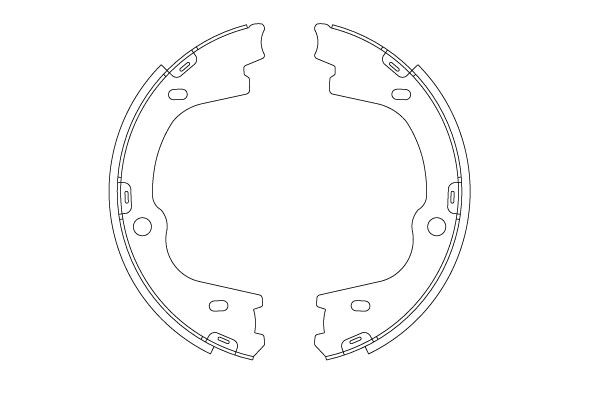 GS8003 TRW Kit ganasce, Freno stazionamento 