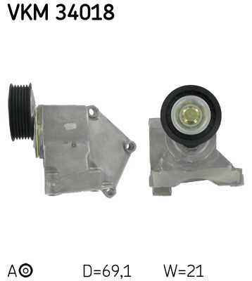 VKM 34018 SKF Tendicinghia, Cinghia Poly-V 