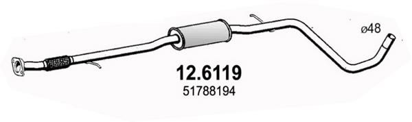 12.6119 ASSO Silenziatore centrale 
