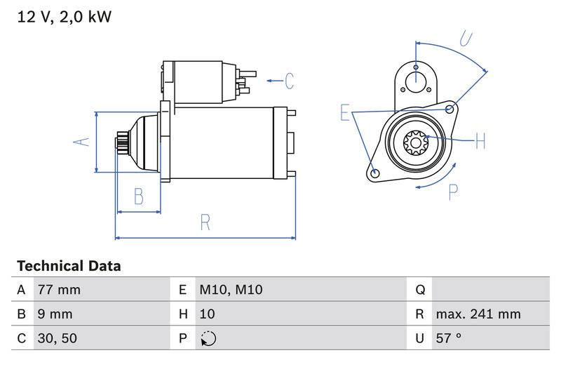 0986018731 BOSCH Motorino d'avviamento 