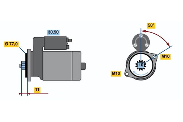 0986018731 BOSCH Motorino d'avviamento 