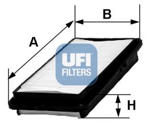 30.256.00 UFI Filtro aria 