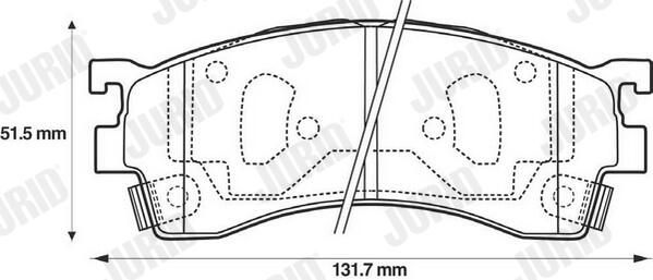 572434J JURID Kit pastiglie freno, Freno a disco 