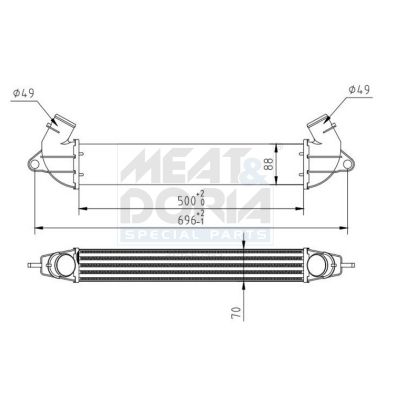 995367 MEAT & DORIA Intercooler 