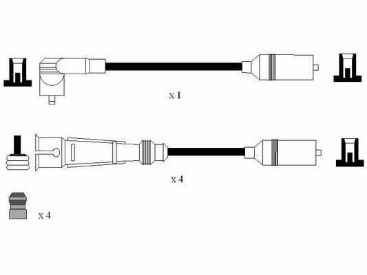 0510 NGK Kit cavi accensione 