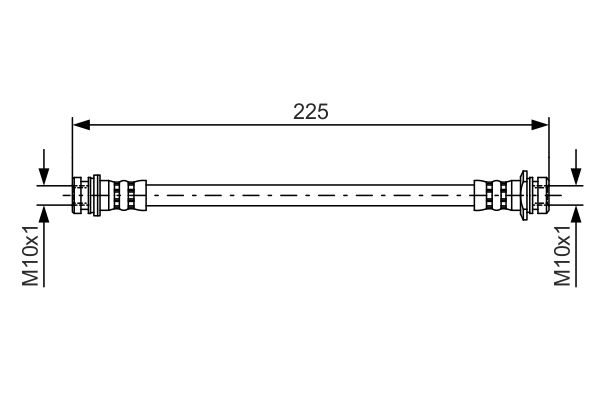 1987481387 BOSCH Flessibile del freno 