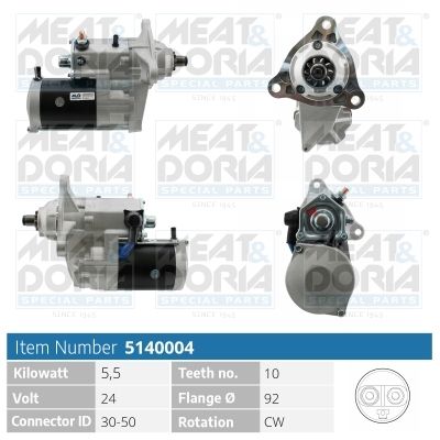 5140004 MEAT & DORIA Motorino d'avviamento 