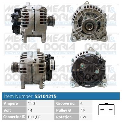 55101215 MEAT & DORIA Alternatore 