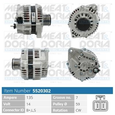 5520302 MEAT & DORIA Alternatore 