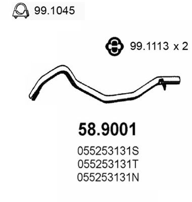 58.9001 ASSO Tubo gas scarico 