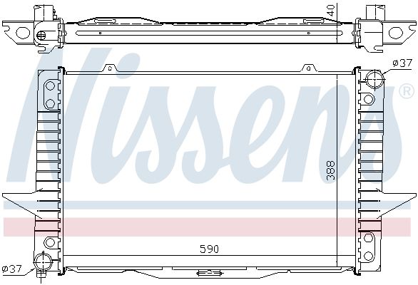 65536A NISSENS Radiatore, Raffreddamento motore 