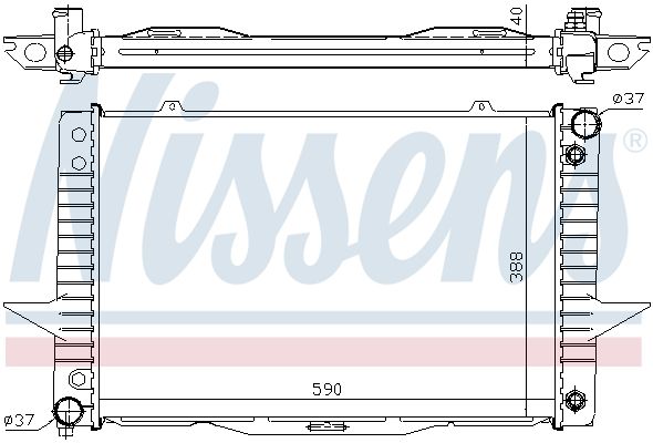 65540A NISSENS Radiatore, Raffreddamento motore 