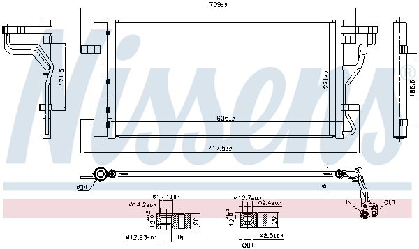 940831 NISSENS Condensatore, climatizzatore 