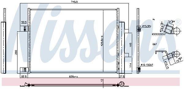 941008 NISSENS Condensatore, climatizzatore 