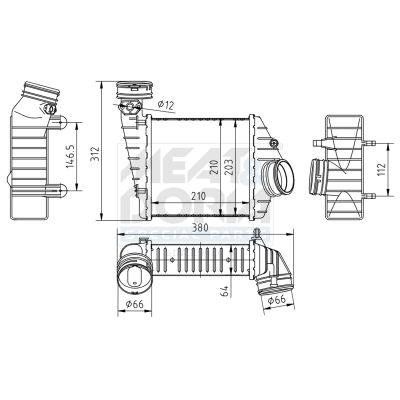 995161 MEAT & DORIA Intercooler 