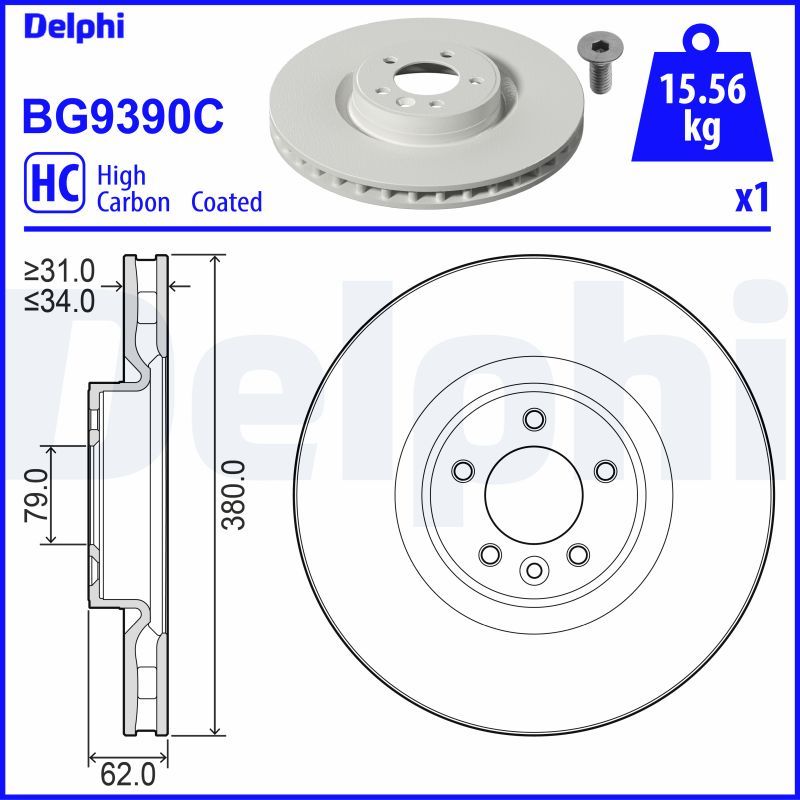 BG9390C DELPHI Disco freno 
