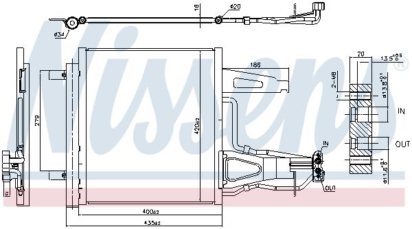 941136 NISSENS Condensatore, climatizzatore 