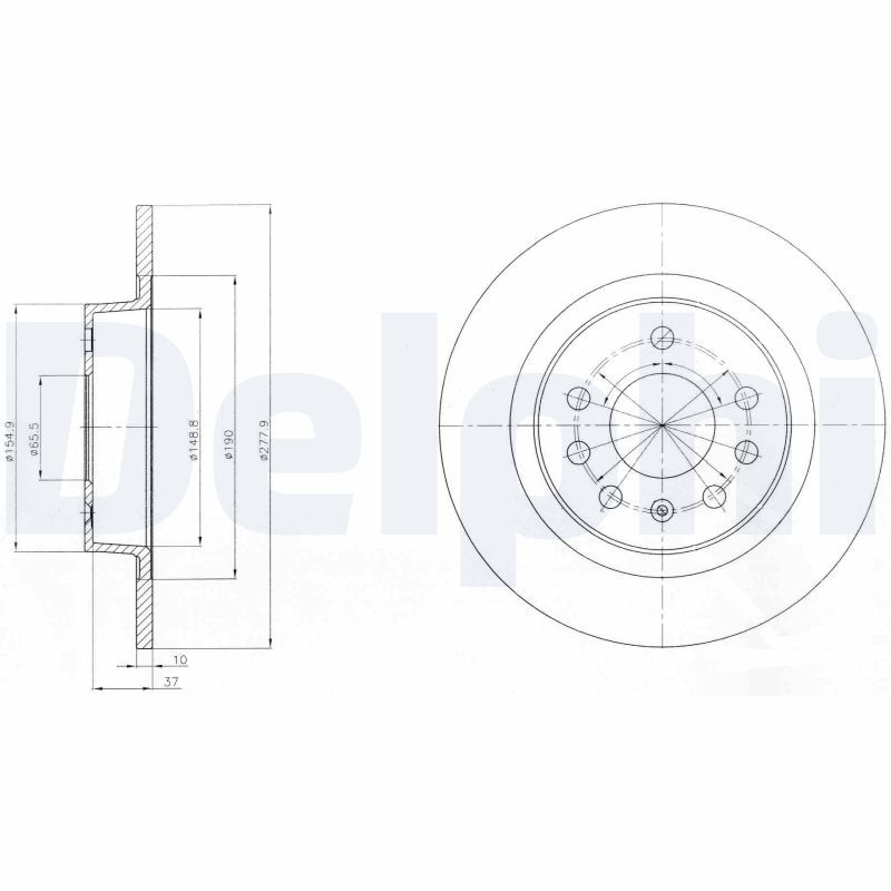 BG4300 DELPHI Disco freno 