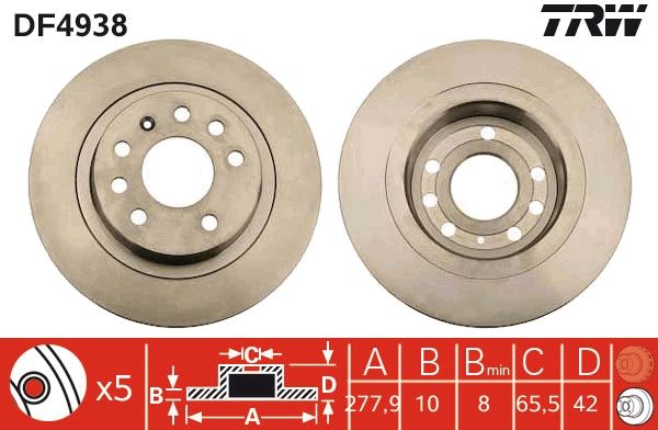DF4938 TRW Disco freno 