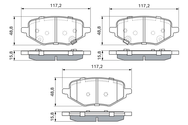 0986460326 BOSCH Kit pastiglie freno, Freno a disco 