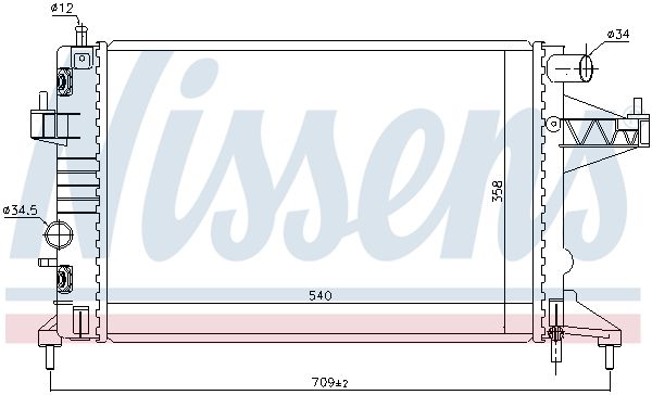 63018 NISSENS Radiatore, Raffreddamento motore 