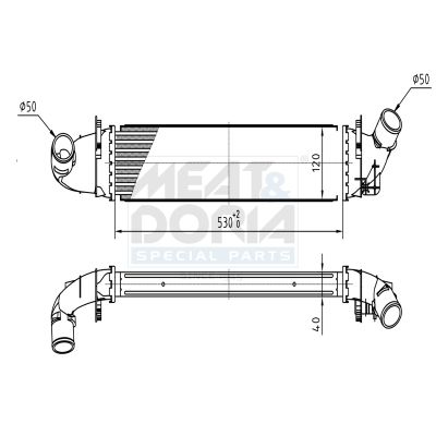 995274 MEAT & DORIA Intercooler 