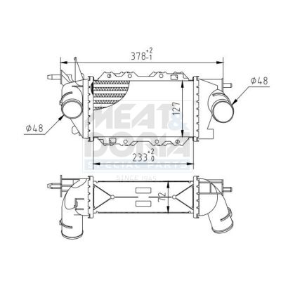 995382 MEAT & DORIA Intercooler 
