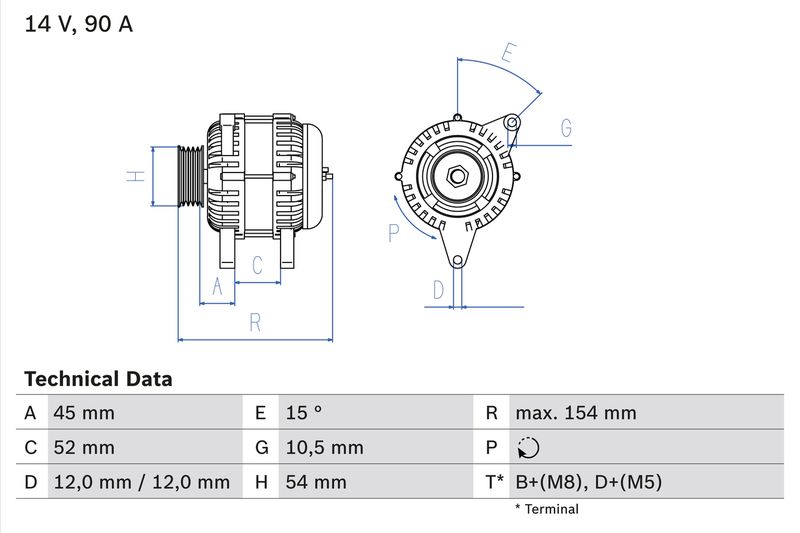 0986084580 BOSCH Alternatore 