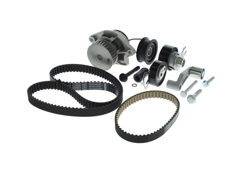 1987945357 BOSCH Pompa acqua + Kit cinghie dentate 