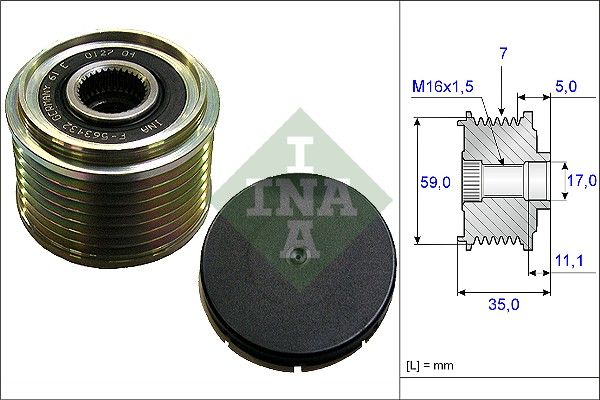 535015910 Schaeffler INA Dispositivo ruota libera alternatore 