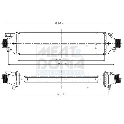 995167 MEAT & DORIA Intercooler 