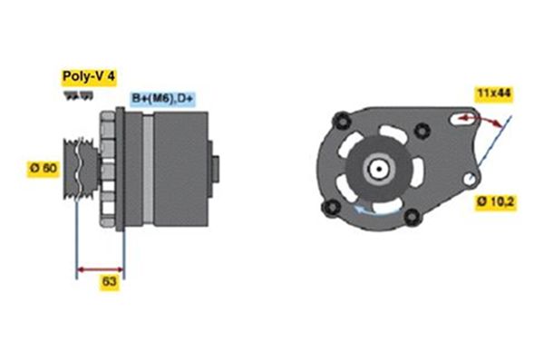 0986038621 BOSCH Alternatore 