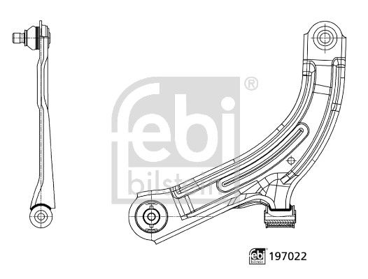 197022 FEBI BILSTEIN Braccio oscillante, Sospensione ruota 