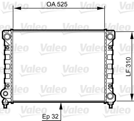 734415 VALEO Radiatore, Raffreddamento motore 