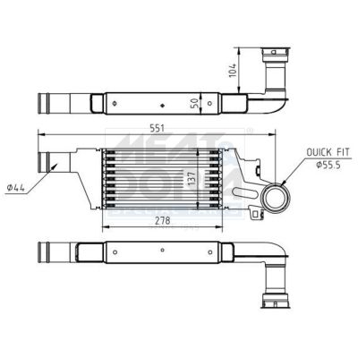995314 MEAT & DORIA Intercooler 