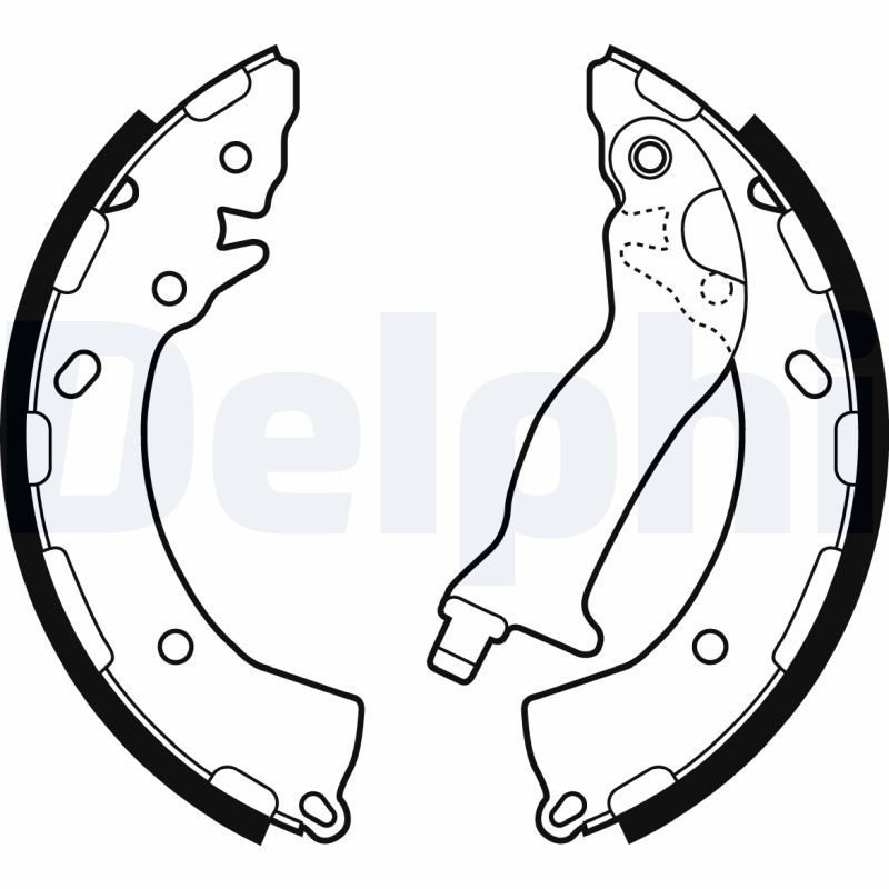 LS2087 DELPHI Kit ganasce freno Kit ganasce, Freno stazionamento 