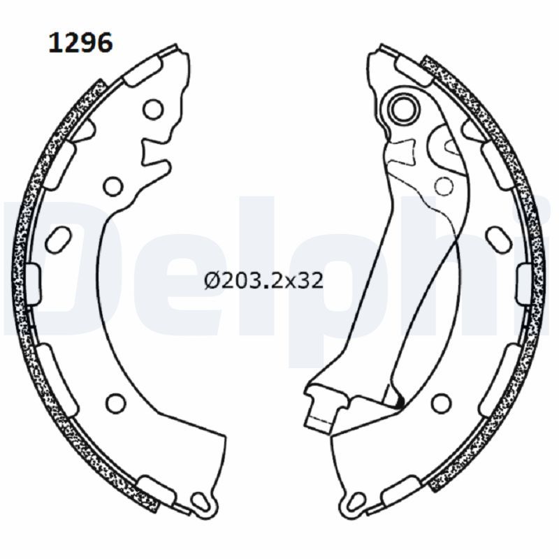 LS2180 DELPHI Kit ganasce freno 