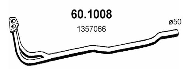 60.1008 ASSO Tubo gas scarico 