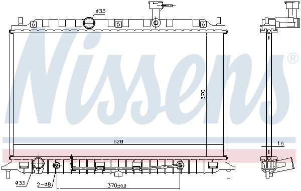 66769 NISSENS Radiatore, Raffreddamento motore 