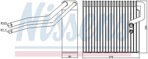 92184 NISSENS Evaporatore, climatizzatore 