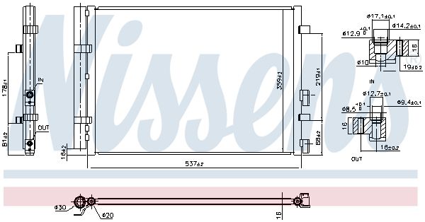 941129 NISSENS Condensatore, climatizzatore 